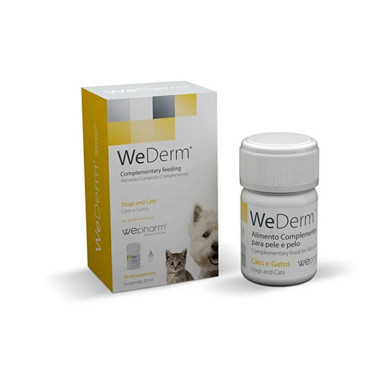WeDerm solutie lichida, supliment piele si blana caini si pisici, 30 ml